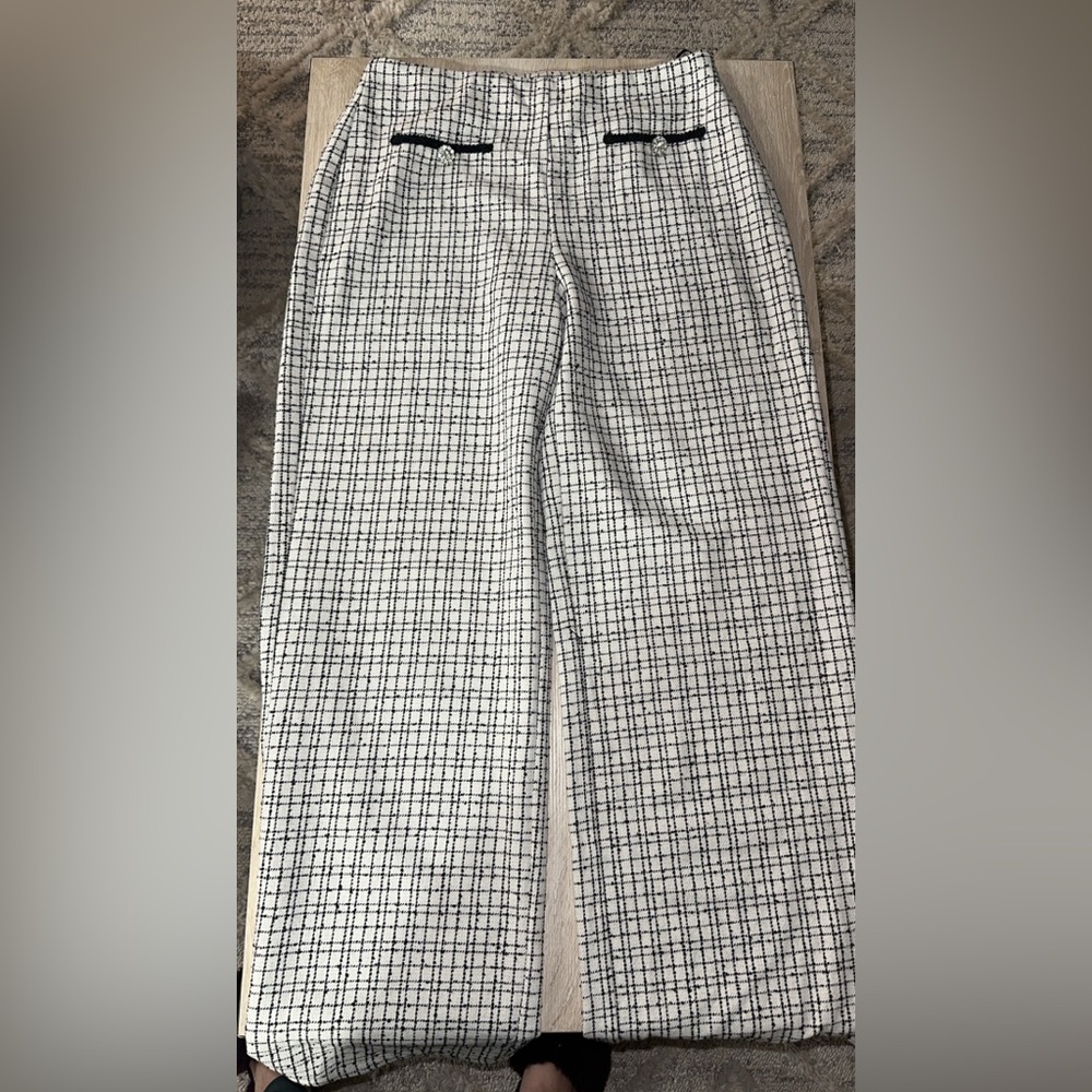 Fashion Nova Monochrome Plaid Pants
